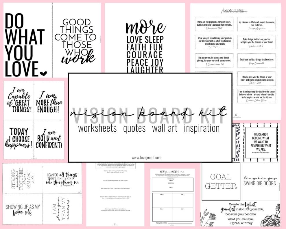 fitness vision board printables | vision board ideas | vision board quotes