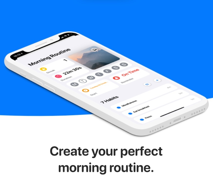 morning routine tools | motivational alarm clock app | create your own routine app