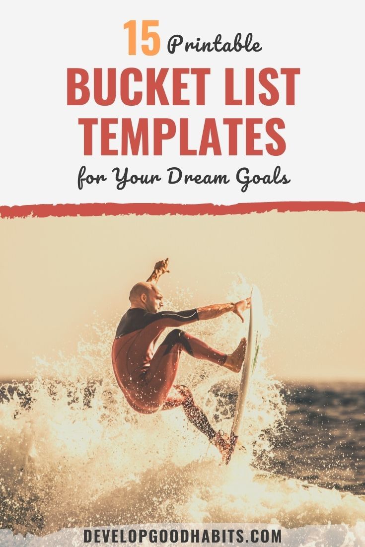15 Printable Bucket List Templates for Your Dream Goals