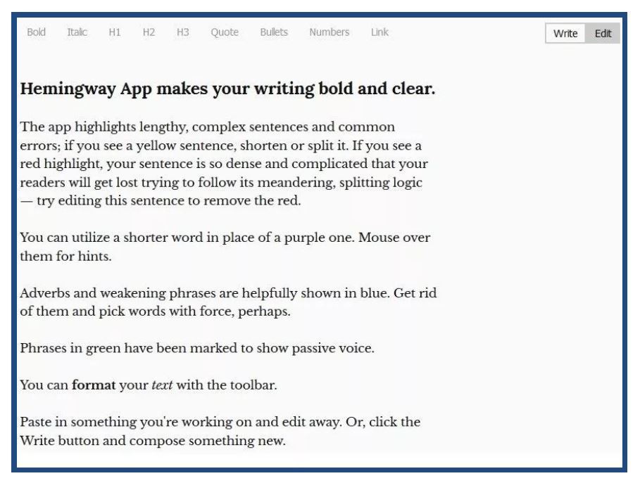 Hemingway editor write mode | best writing apps for ipad | best writing apps free