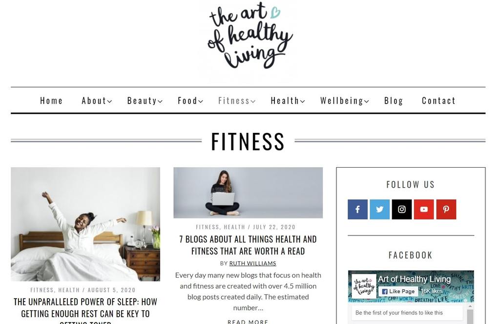 The Art of Healthy Living | best exercise websites | sports and fitness blogs