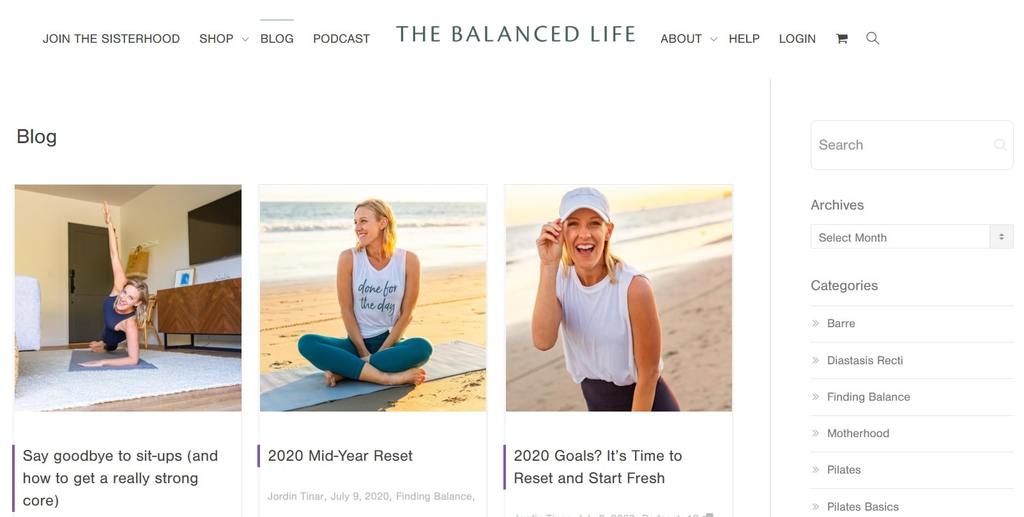 The Balanced Life | best exercise websites | health and fitness blogs