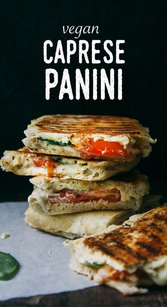Caprese Panini | raw vegan sandwich recipes | vegan sandwich spread recipes