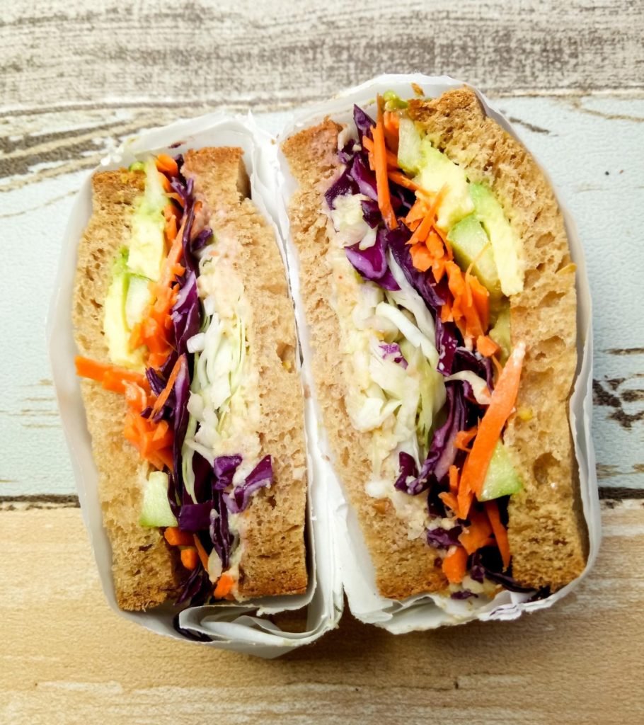 Easy Tasty Veggie Hummus Sandwich | vegan sandwiches for school | vegan toasted sandwich recipe
