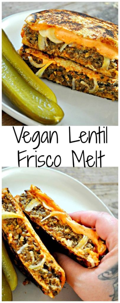 Lentil Frisco Melt | simple cold vegetarian sandwiches | vegan toasted sandwich recipe