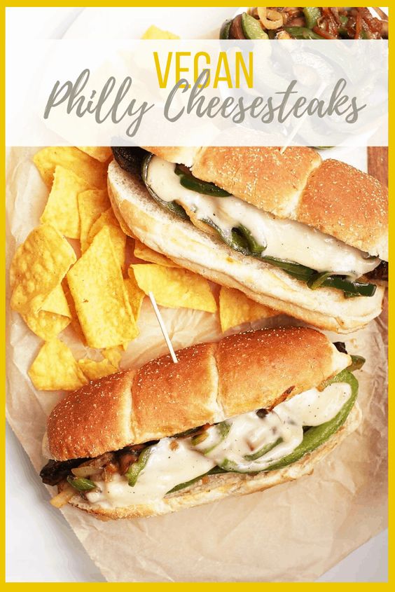 Philly Cheesesteak with Portobello | simple cold vegetarian sandwiches | vegan sandwich spread recipes