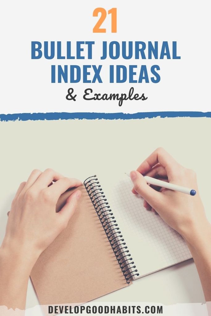 bullet journal key ideas | bullet journal index printable | minimalist bullet journal index
