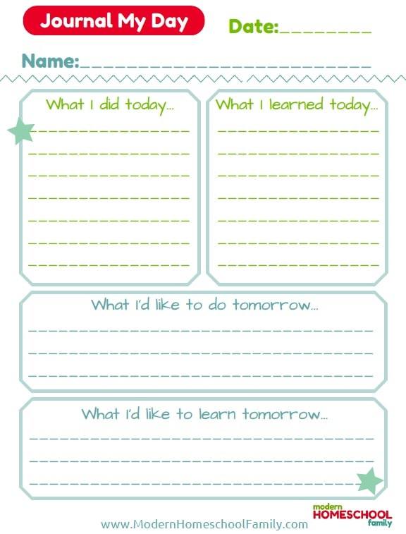 journal my day | free journal templates | daily journal template