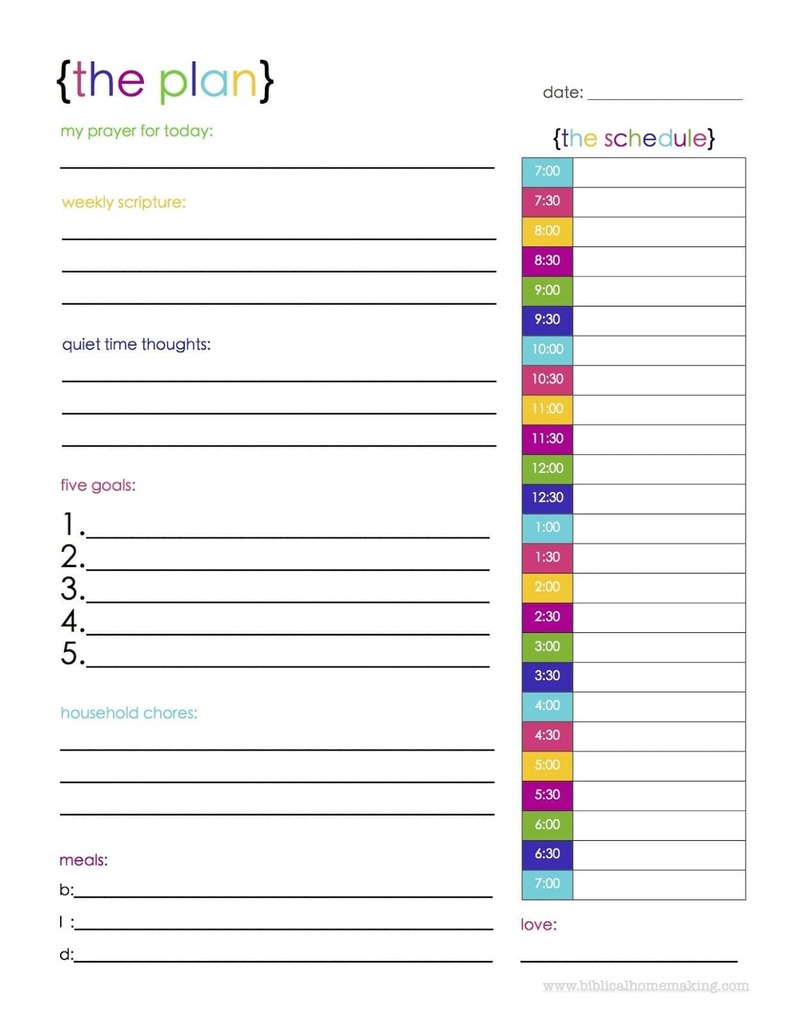 the plan | daily journal template excel | daily journal template google docs