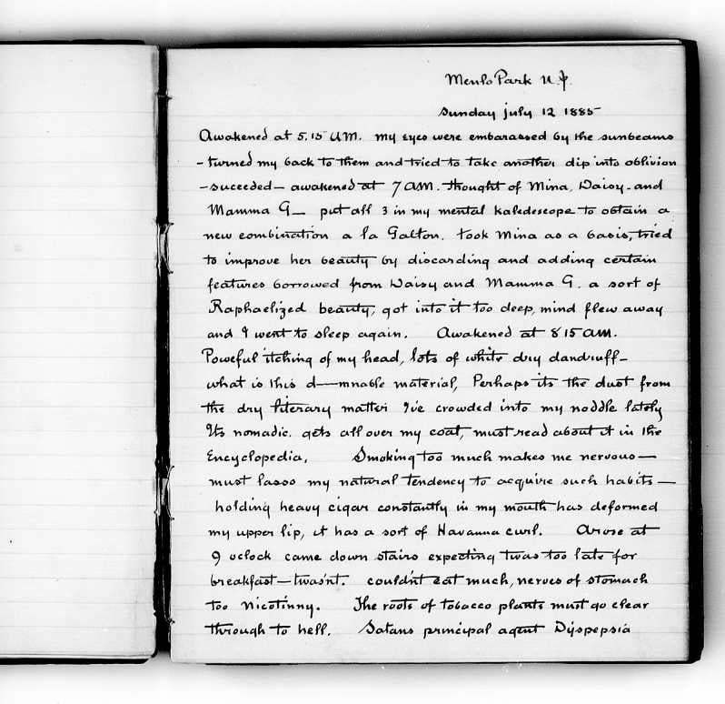 thomas edison | famous writers journals | famous journals to read