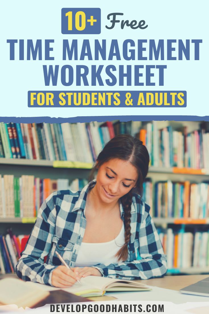 11 Free Time Management Worksheet for Students & Adults