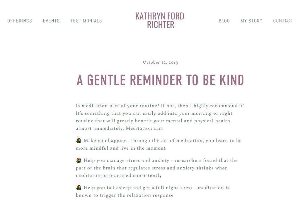 kathryn ford richter | self-care afternoon | blogs about life lessons