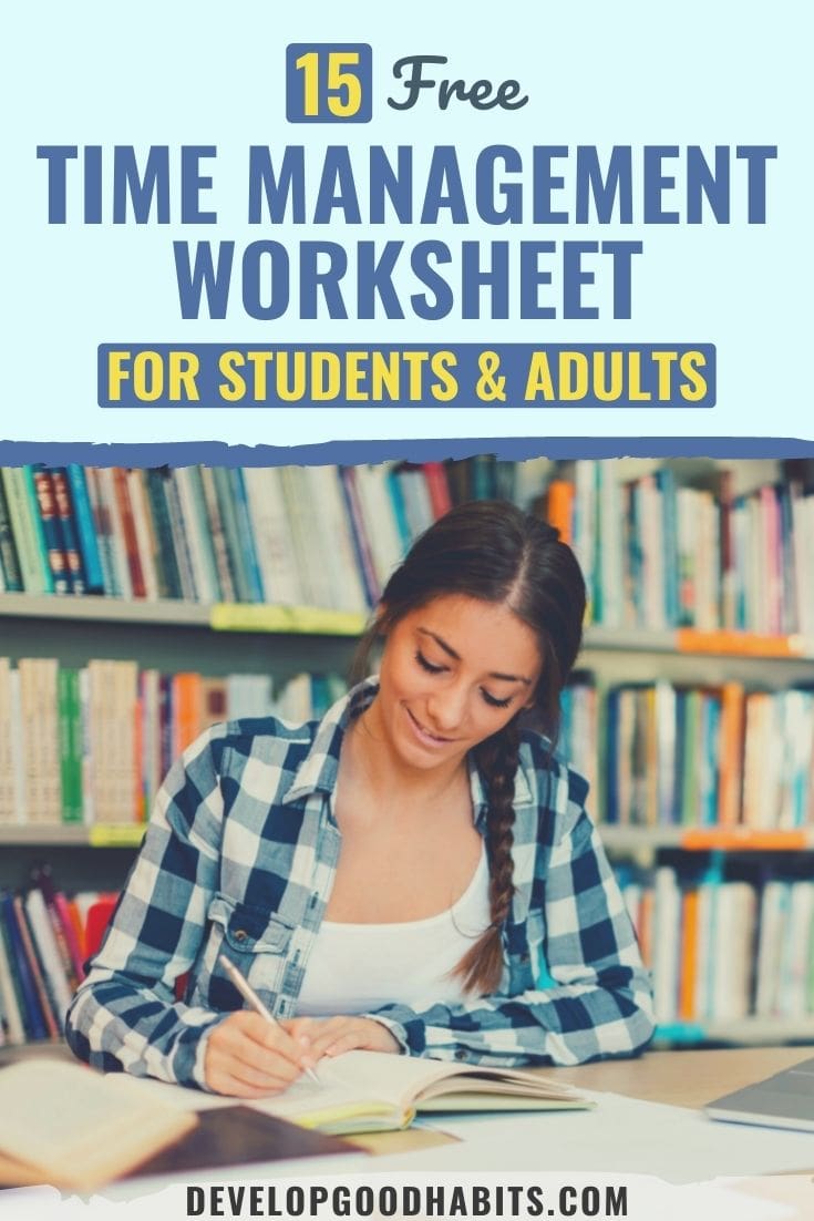 15 Free Time Management Worksheet for Students & Adults