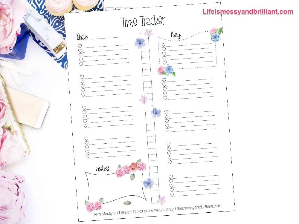 bullet journal time tracker printable | time management worksheet answers | time management worksheet word document