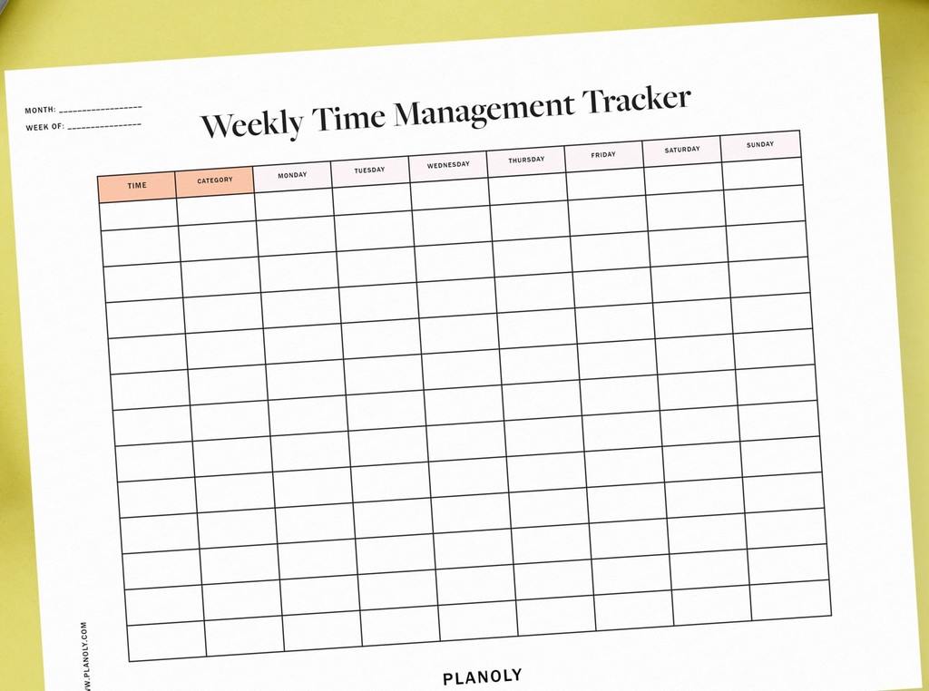 weekly time management tracker | time management worksheet example | time management worksheet answers