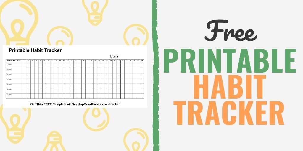 Free Printable Habit Tracker Main Image