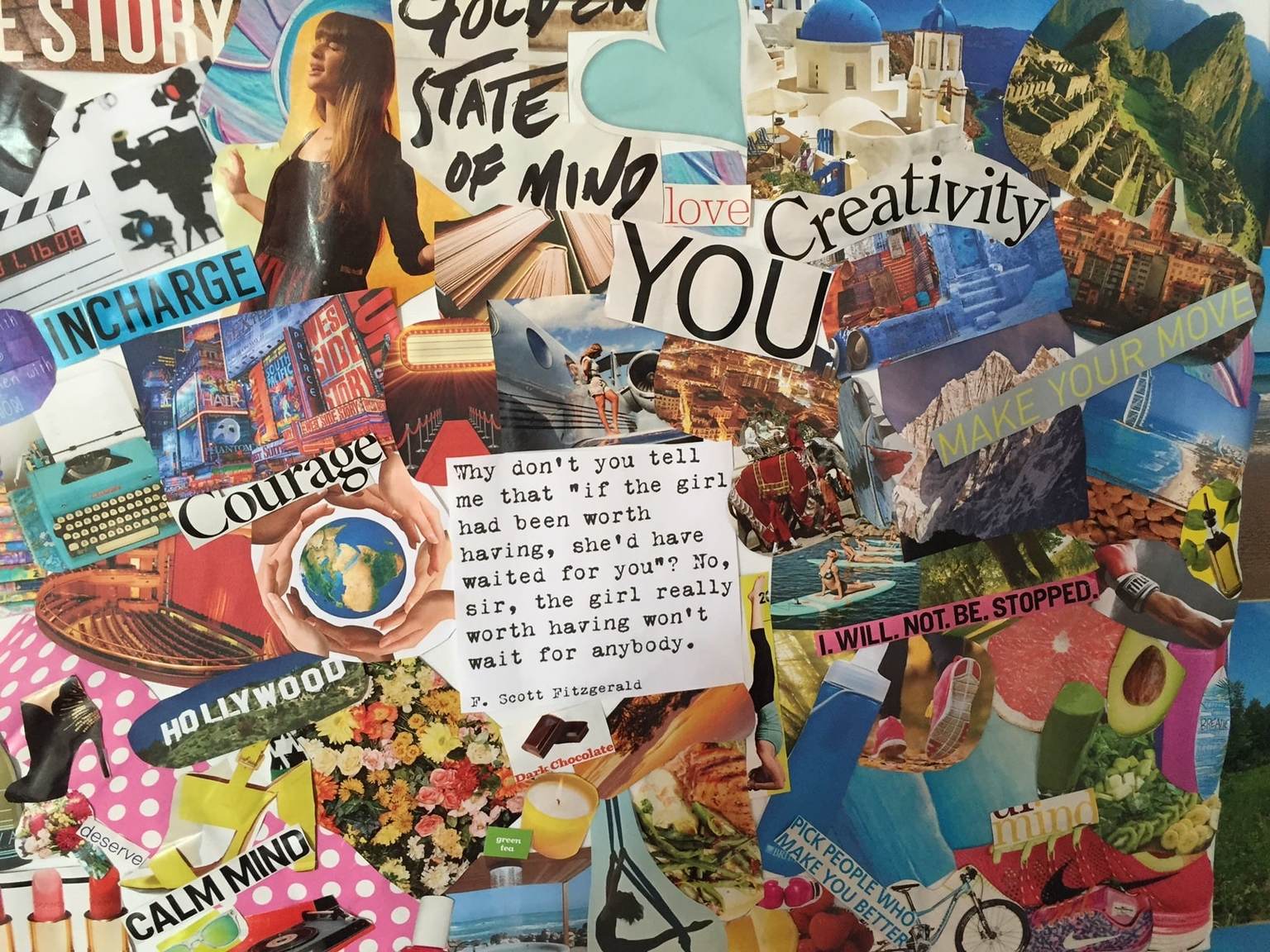 vision board assignment for middle school