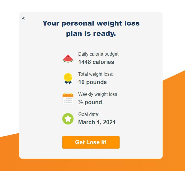 Lose it Goal date | weight loss challenge app | myfitnesspal weight loss
