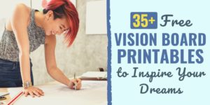 fitness vision board printables | printable vision board cards | vision board template pdf