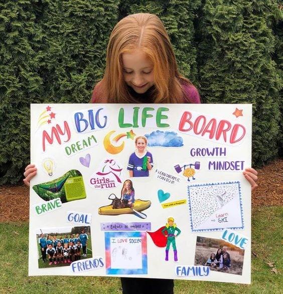 my big life board | vision board categories | vision board worksheet for students pdf