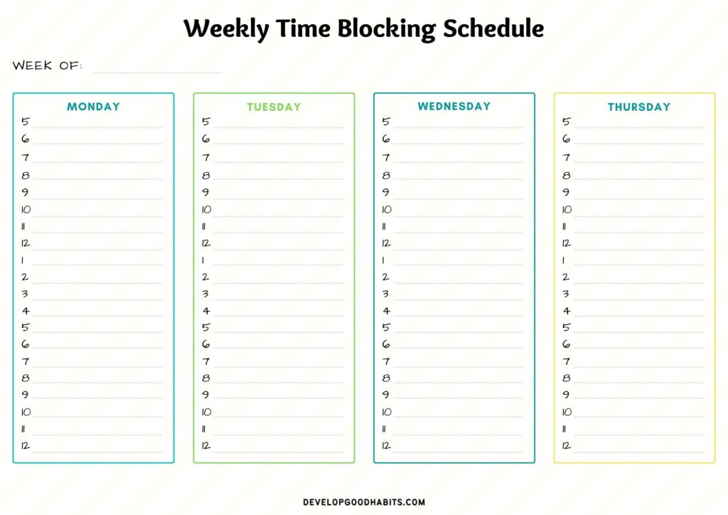 time blocking templates | free time blocking templates | whats time blocking