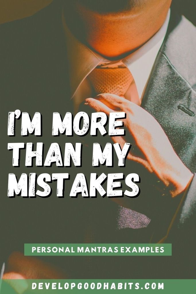 I’m More than My Mistakes | personal mantra generator | one word mantras