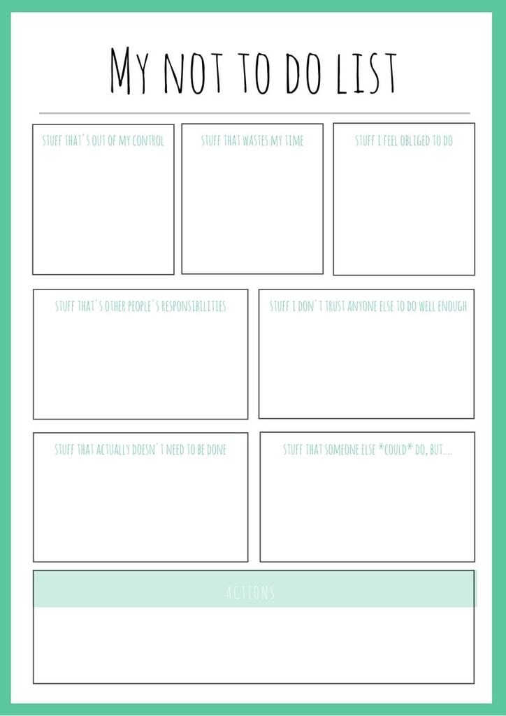 my not to do list | mindfulness worksheets for students | mindfulness worksheets for youth pdf
