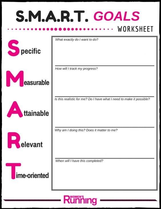 pink and black themed worksheet | smart goals template excel | smart goals template for students