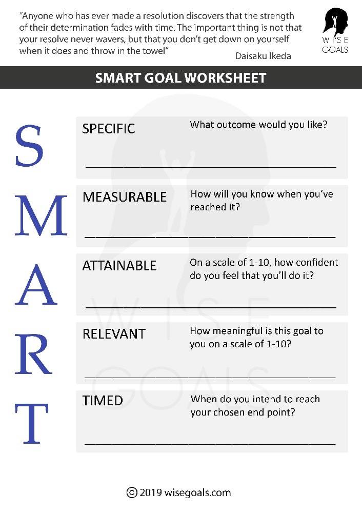 Stylish Goal Setting Worksheets To Print (PDF, FREE)