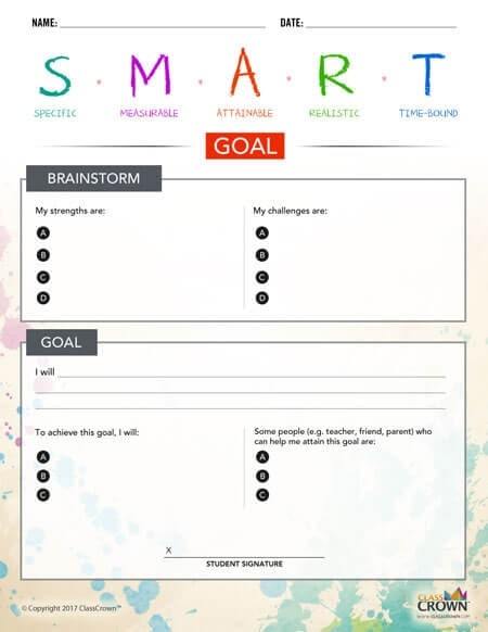 simple goal worksheet | smart goals template word | smart goals template pdf