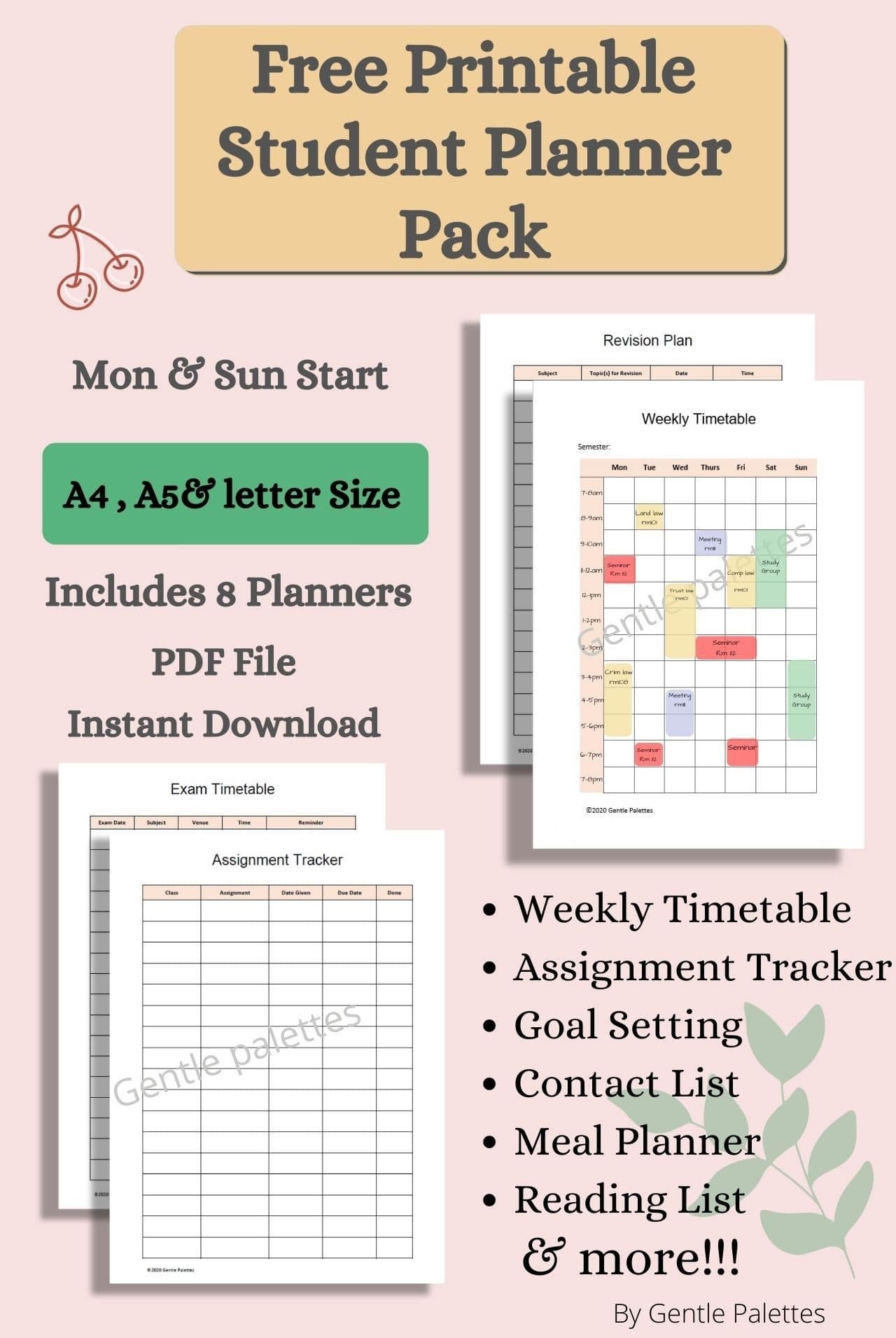 homework and study planner