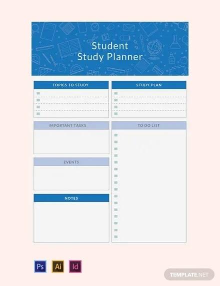 student study planner | monthly study schedule template | study template