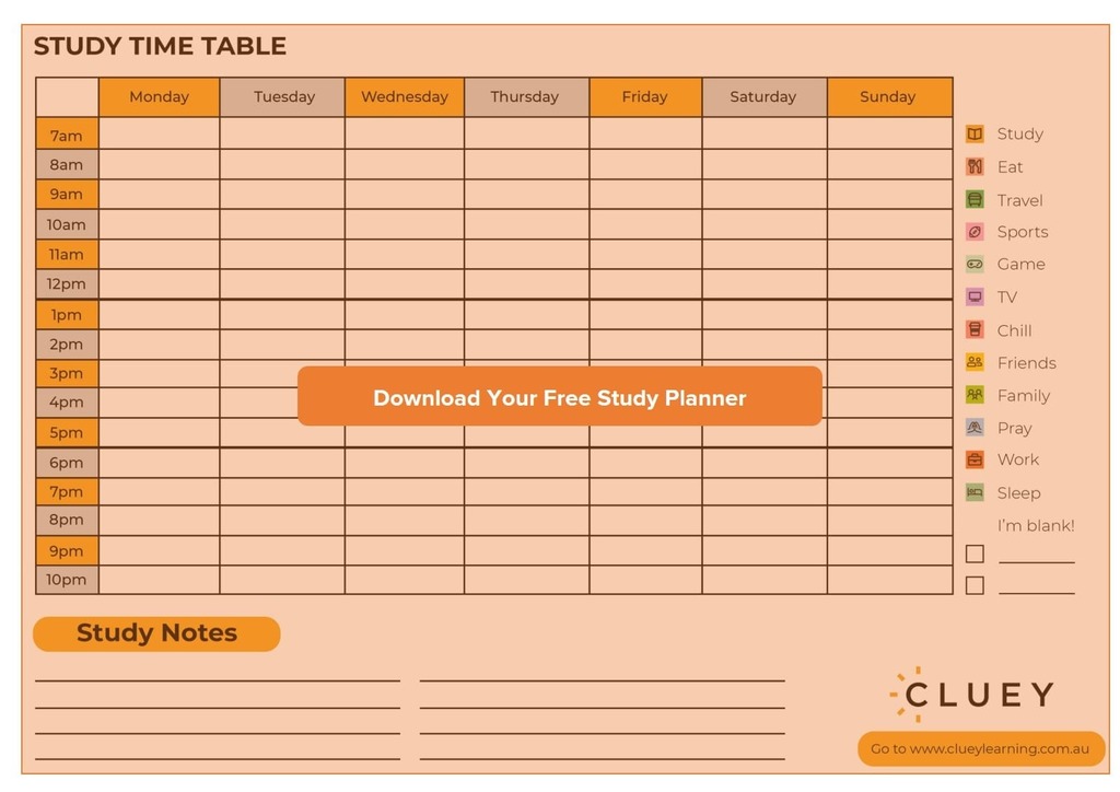 study time table | study template | korean study planner pdf