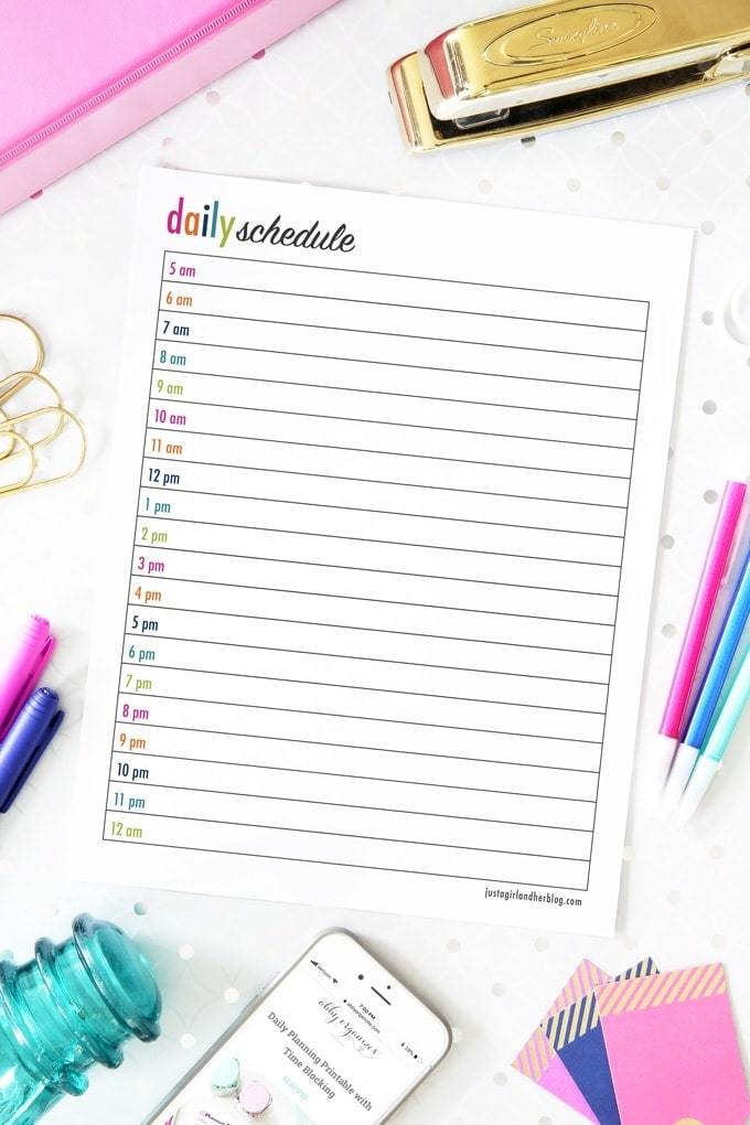 stay at home daily schedule | time blocking template printable free | time blocking template excel