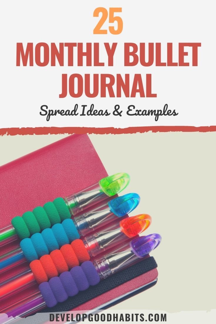 25 Monthly Bullet Journal Spread Ideas & Examples