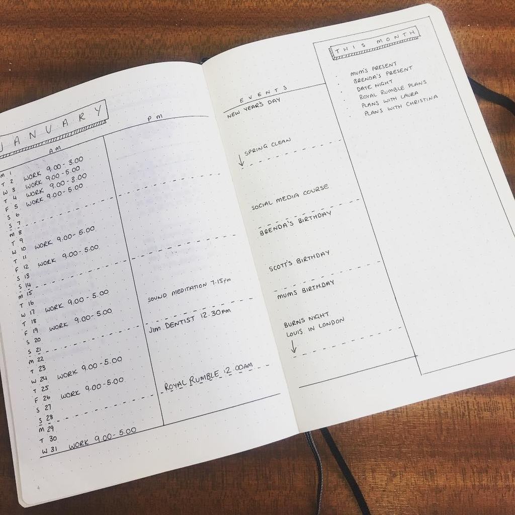 the minimalist spread | bullet journal monthly themes | bullet journal monthly spread minimalist