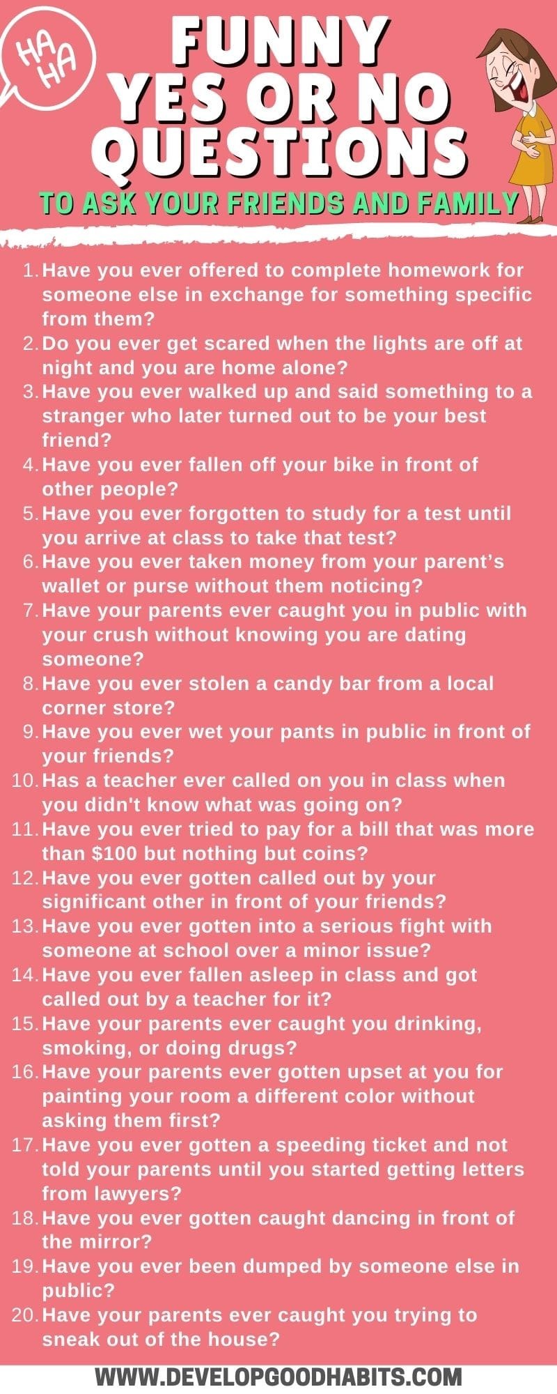 107 Funny Yes or No Questions to Ask Your Friends and Family | Develop ...