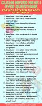 81 Clean Never Have I Ever Questions for Kids | Develop Good Habits