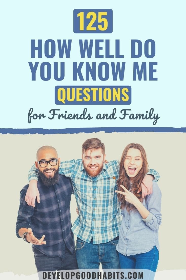125 Comment me connais-tu bien Questions pour les amis et la famille