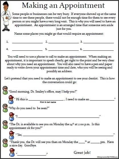 Free Printable Life Skills Worksheets For High School Students