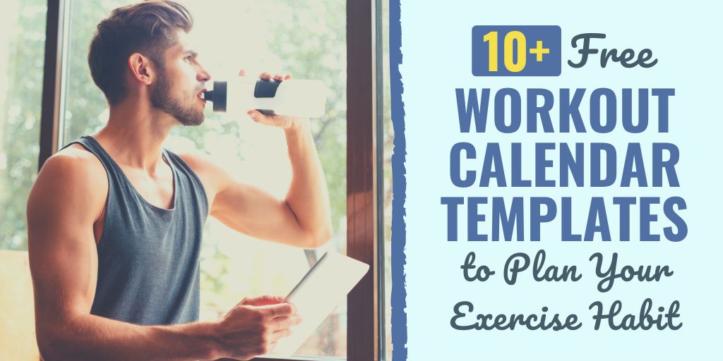 workout calendar template | free workout calendar template | printable workout calendar template