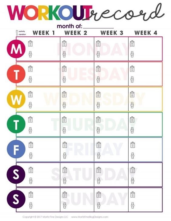 90 day workout calendar template | workout plan calendar template | workout log calendar template