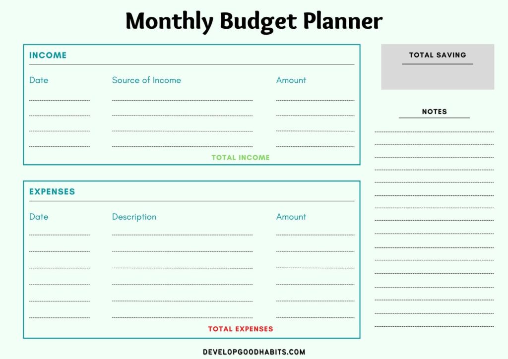 monthly budget planner | free monthly budget planner | monthly budget tracker