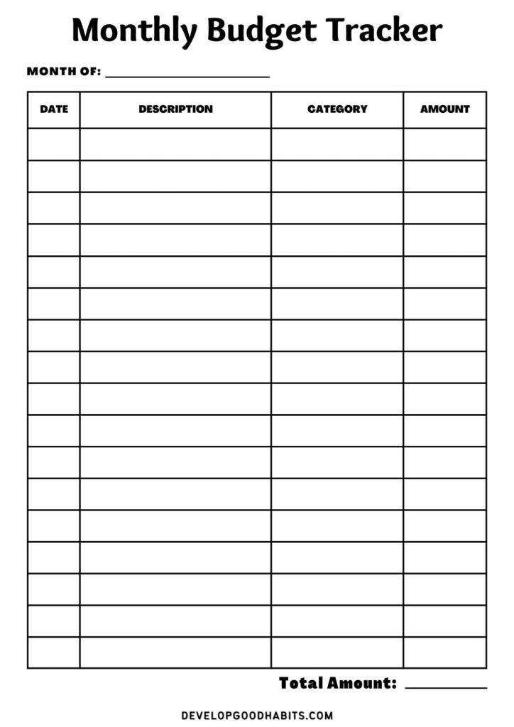 Printable Monthly Family Budget Worksheet A Mom s Take Paper Budget 