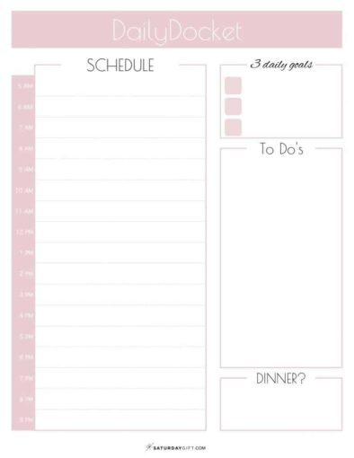 28 Printable Daily Checklist (and To Do List) Templates | Develop Good ...