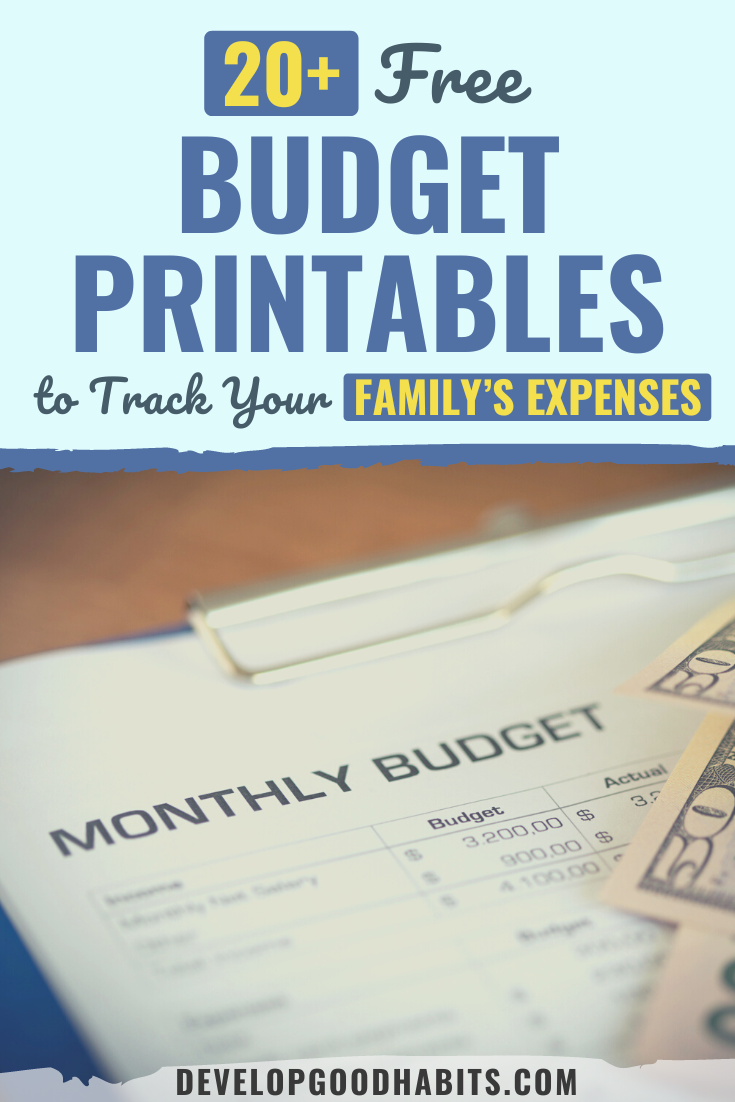 22 Free Budget Printables to Track Your Family's Expenses