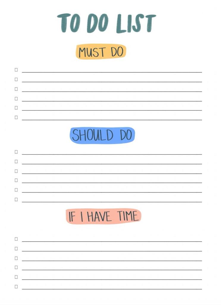 daily checklist template free | daily checklist template for work | daily checklist template google docs