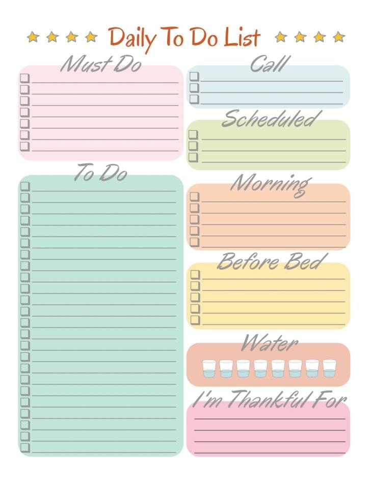 11-printable-daily-checklist-and-to-do-list-templates