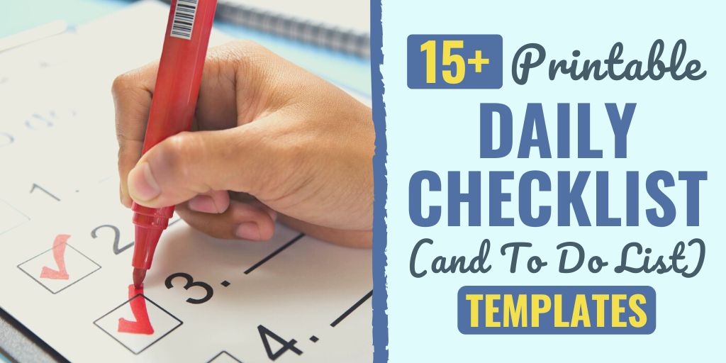 daily checklist template | daily checklist template free printable | free editable checklist template
