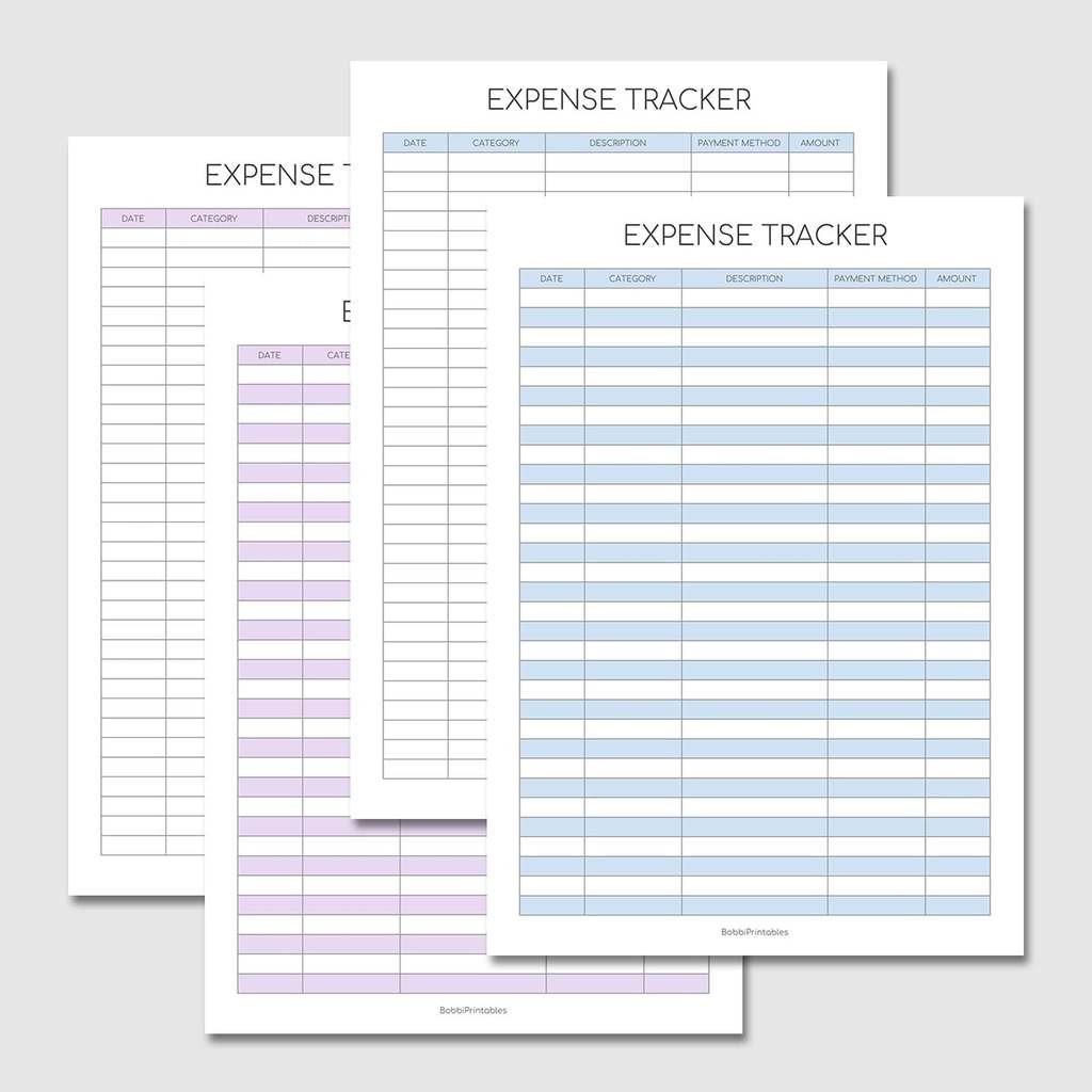 A4 Expense Sheets | monthly expense tracker printable | the budget mom expense tracker printable